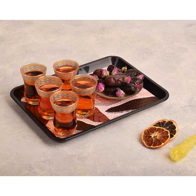 سینی مهروز مدل S-1403-176 طرح برگ