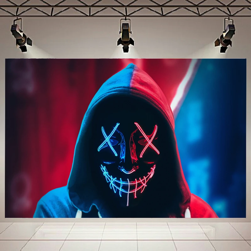 پوستر طرح مرد نقاب دار مدل هکر کد AR15980