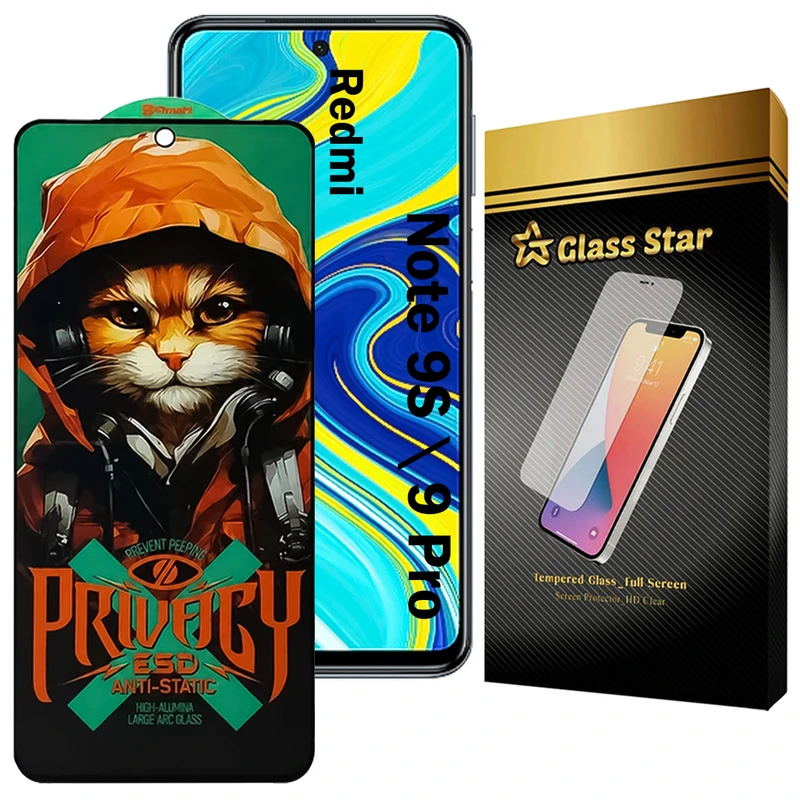 محافظ صفحه نمایش گلس استار مدل CATPRVS مناسب برای گوشی موبایل شیائومی Redmi Note 9S / Redmi Note 9 Pro
