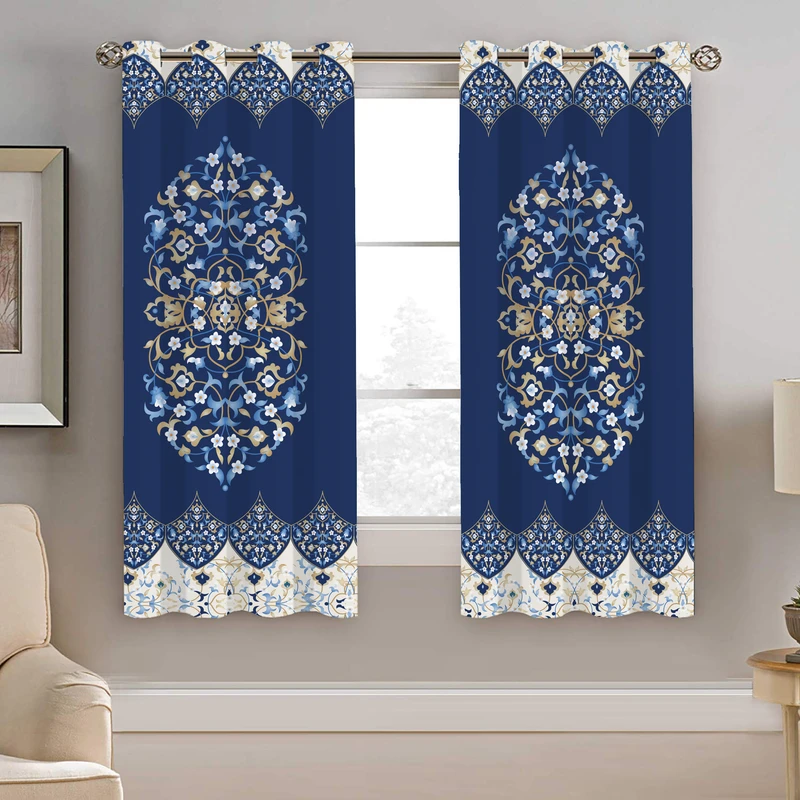 پرده نیروانا طرح سنتی مدل مخمل کد 8952 سایز 140×200 سانتی متر