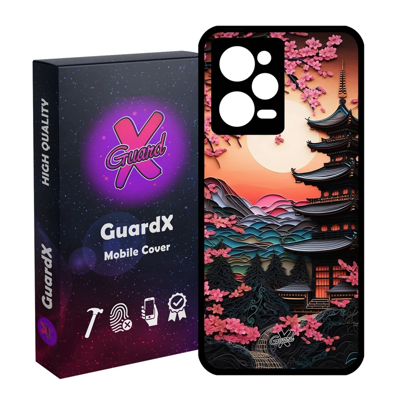 کاور گارد ایکس طرح معبد ژاپن مدل Glass10582 مناسب برای گوشی موبایل شیائومی Redmi Note 12 Pro 5G/Poco X5 Pro 5G/Note 12 Pro Pro speed