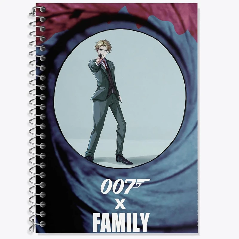 دفتر زبان 50 برگ خندالو مدل سه خط طرح لوید انیمه اسپای ایکس فمیلی Spy X Family کد 22185