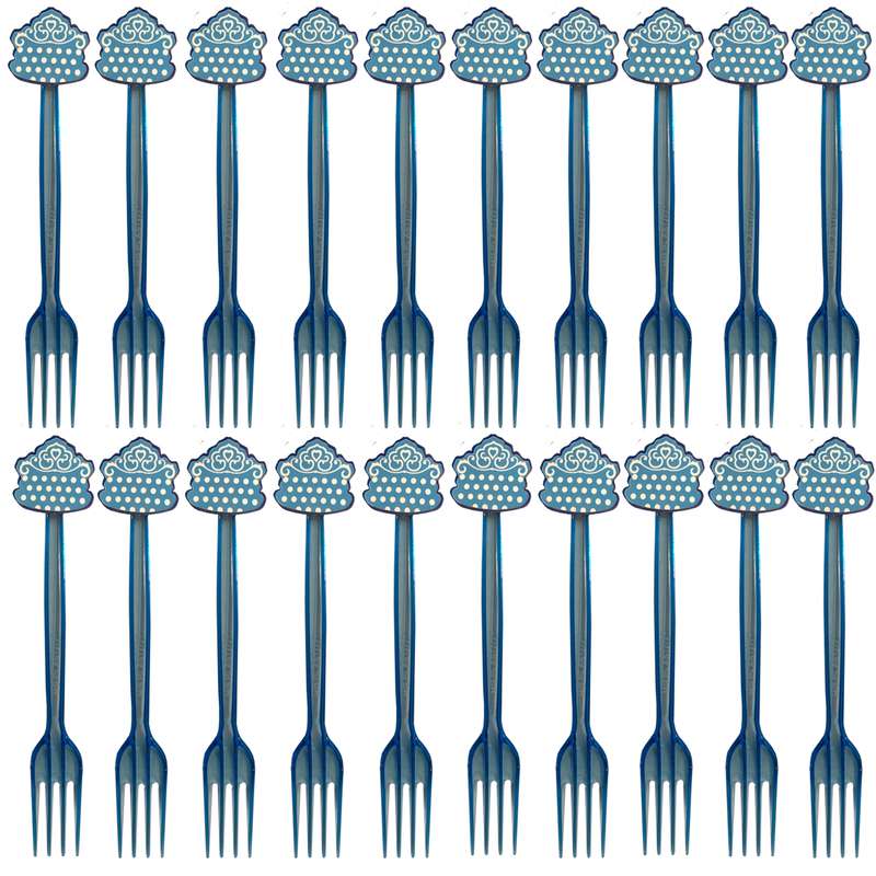 چنگال یکبارمصرف مسترتم طرح خال خال پلاس مجموعه 20 عددی