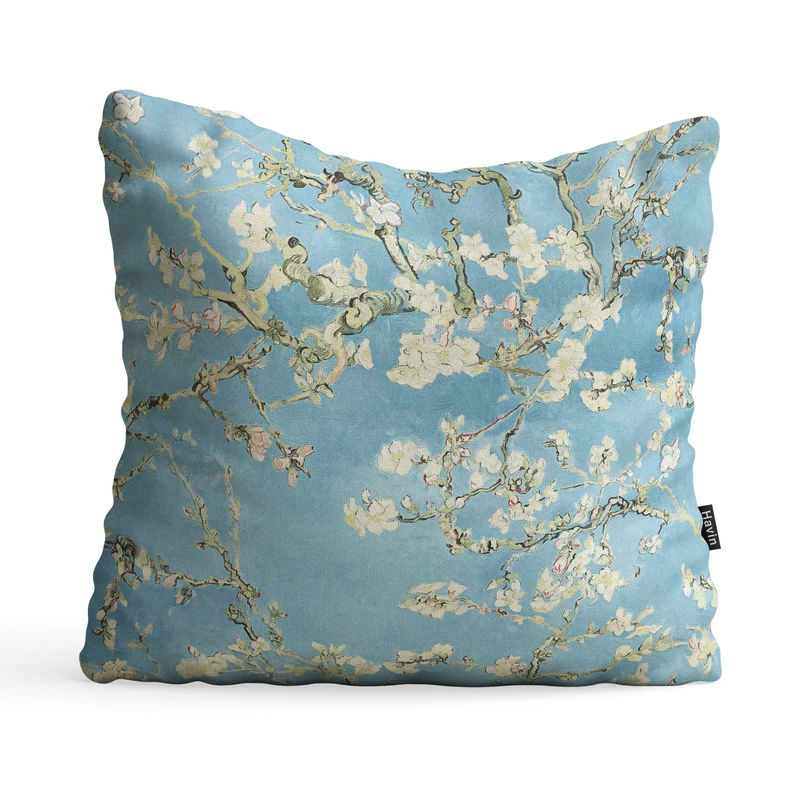 کاور کوسن هاوین سری Vincents طرح Blue Almond Blossom مدل RO45