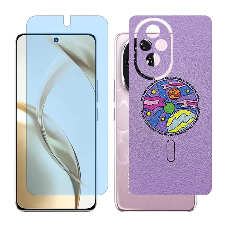 محافظ صفحه نمایش مات آنتی بلو گلس مدل Together مناسب برای گوشی موبایل آنر 200 / Honor 200 به همراه برچسب پوششی پشت گوشی