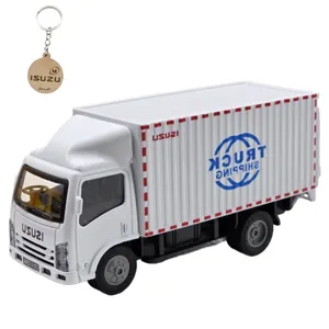ماکت ماشین ناب سل مدل کامیونت فلزی ایسوزو یخچال دار چراغدار موزیکال Isuzu truck metal car with lights and music