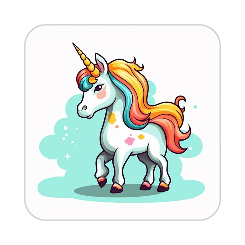 زیر لیوانی کاکتی طرح اسب تک شاخ و یونیکورن مدل mp29680