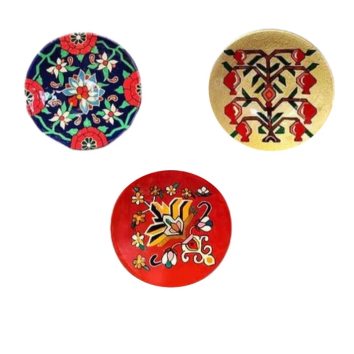 بشقاب دیوارکوب سفالی کد 8 مجموعه 3 عددی