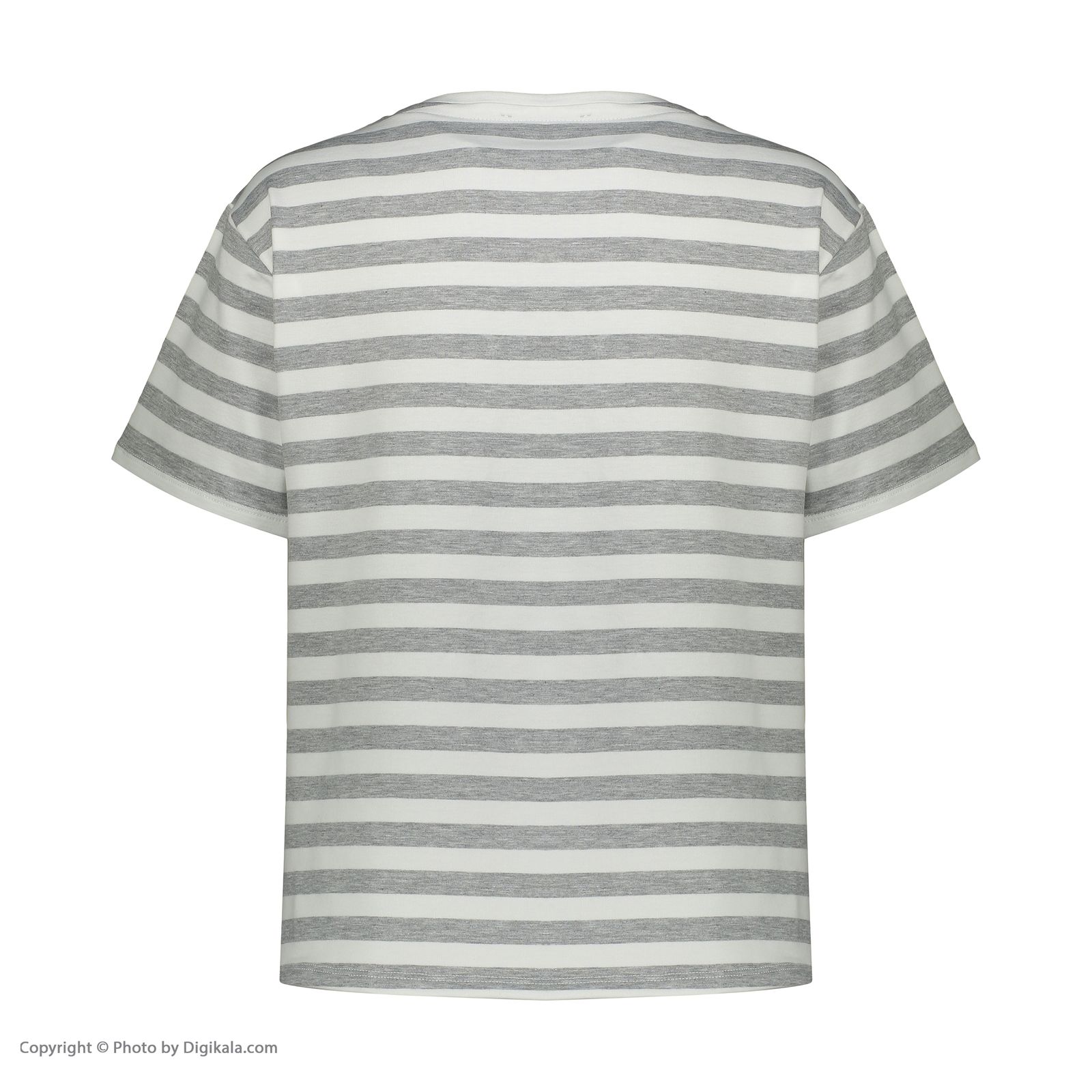 تی شرت آستین کوتاه زنانه افراتین مدل پاریس کد 2585 رنگ طوسی  -  - 3