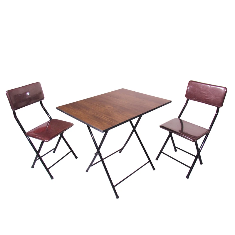 میز و صندلی ناهارخوری دو نفره میزیمو مدل تاشو کد 10101 