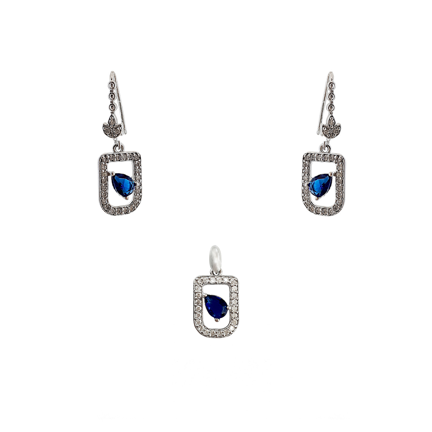 نیم ست نقره زنانه مدل 100187 نیم ست نقره زنانه مدل 100187