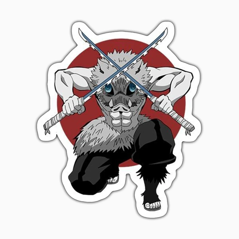 استیکر لپ تاپ و موبایل بووم طرح انیمه Demon Slayer مدل Inoske کد MD73