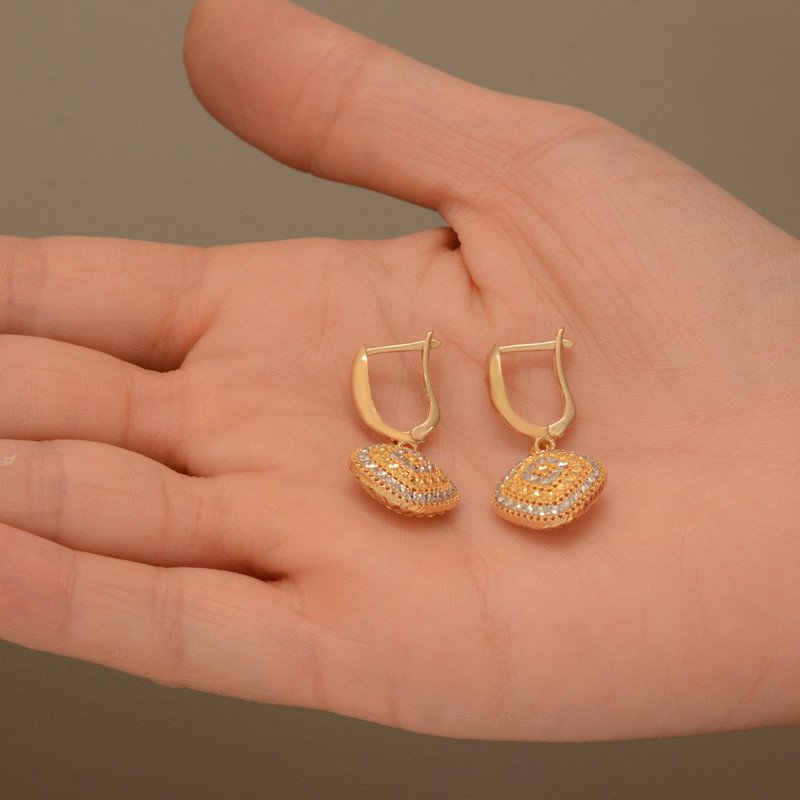 گوشواره طلا 18 عیار زنانه طلای مستجابی کد 04