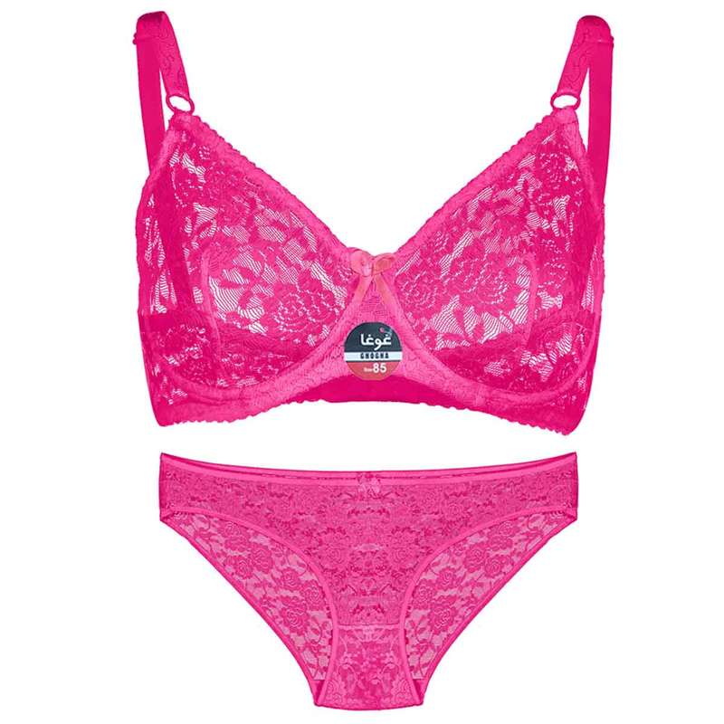 ست شورت و سوتین زنانه غوغا مدل گیپور کد Oid-StWH 3