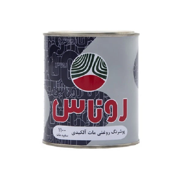 رنگ روغنی سفید مات روناس مدل 1100 حجم 1000 میلی لیتر