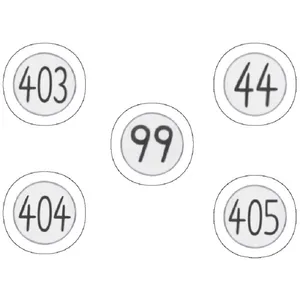 استیکر کالرگین مدل Hunter Exam Number Tags بسته 5 عددی