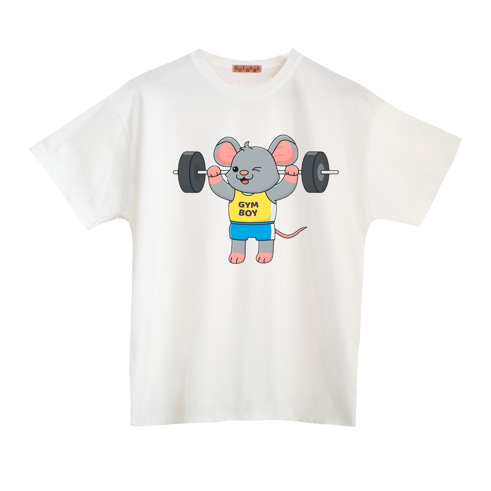 تی شرت آستین کوتاه بچگانه مدل موش ورزشکار رنگ سفید -  - 1