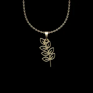 گردنبند طلا 18 عیار زنانه مدوپد مدل برگ کد L2-1-1221