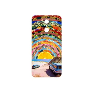 MAHOOT Collage of Orange Sky Cover Sticker for LG Q7