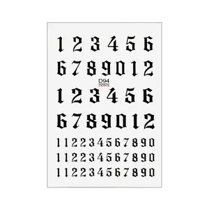 برچسب لنز ناخن مدل عدد کد D94