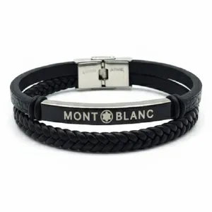 دستبند مردانه مدل چرم کد 25200