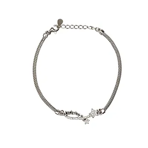 دستبند نقره زنانه مدل ستاره