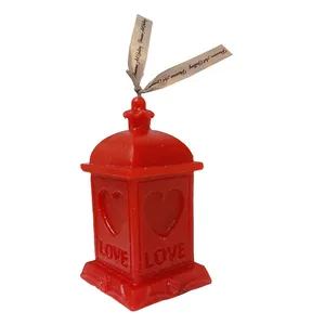 شمع دست ساز مدل فانوس قلب