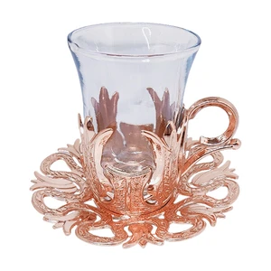 ست استکان و نعلبکی مسی مدل پیوتر کد zh291.8