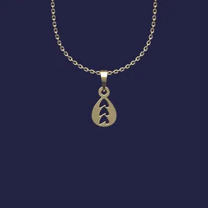 گردنبند طلا 18 عیار زنانه مدوپد مدل هندسی کد Z2-1-1179