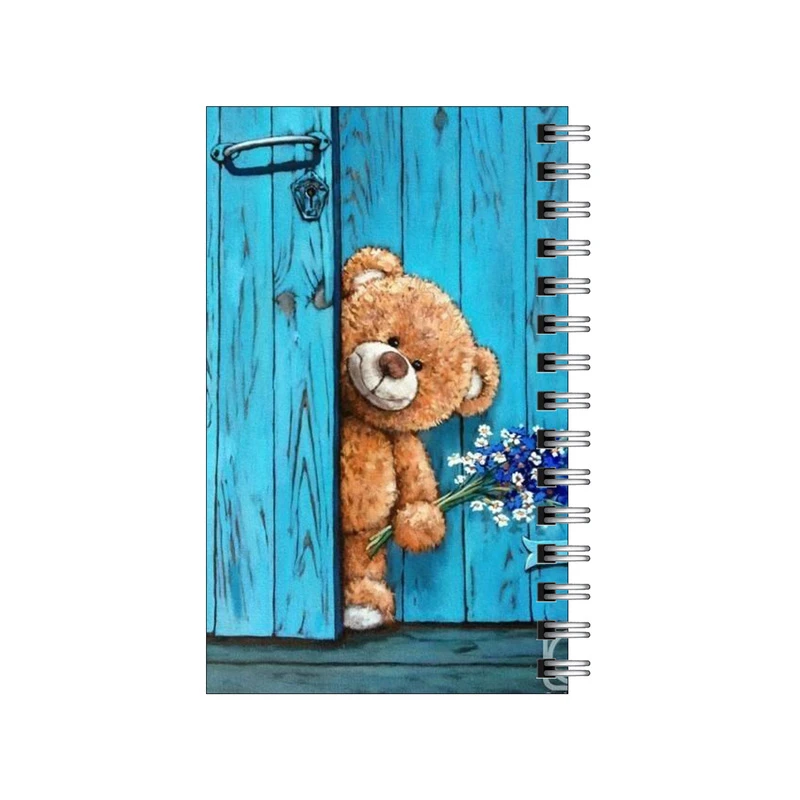 دفترچه یادداشت مدل to do list طرح خرس و دسته گل کد 4954687