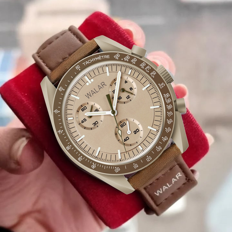 ساعت مچی عقربه‌ای کوارتز والار مدل کلاسیک تک موتوره بند چسبی کد a.3