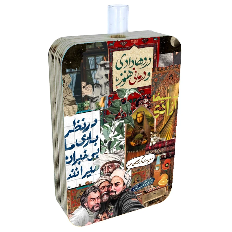 گلدان دکوری طرح دو رو مدل نوروز ایرانی کد FPW200