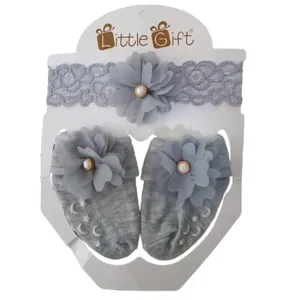 ست هدبند و جوراب نوزادی مدل LITTLE GIFT