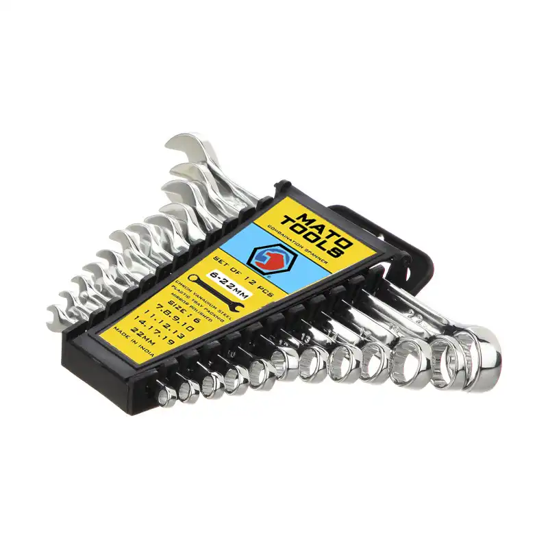 آچار یکسر تخت و یکسر رینگی ماتو تولز مدل MT.1012 مجموعه 12 عددی