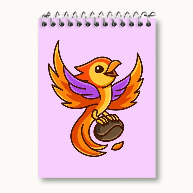 دفتر یادداشت 50 برگ خندالو مدل حیوانات بامزه ققنوس کد 28371