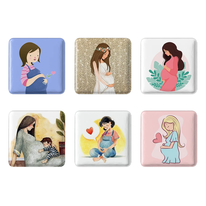 مگنت خندالو طرح بارداری کد 1725A مجموعه 6 عددی