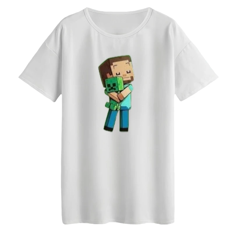 تی‌شرت لانگ آستین کوتاه زنانه مدل ماینکرفت کد۱