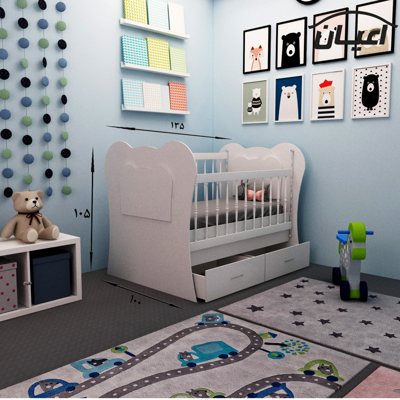 تختخواب کودک اعیان مدل FH405