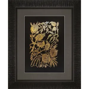 تابلو طلاکوب طرح پرنده مدل 1007