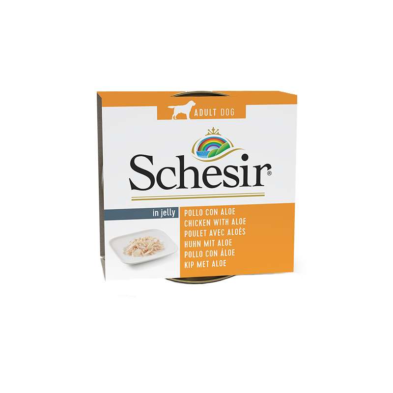 کنسرو غذای سگ شسیر مدل chicken With Aloe in jelly وزن 150 گرم 