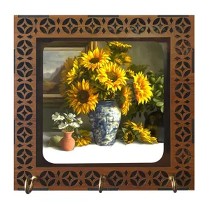 جاکلیدی مدل D1053 طرح نقاشی گل آفتابگردون