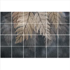 تایل سقفی آسمان مجازی طرح برگها کد 3D2040-24 سایز 60x60 سانتی متر مجموعه 24 عددی