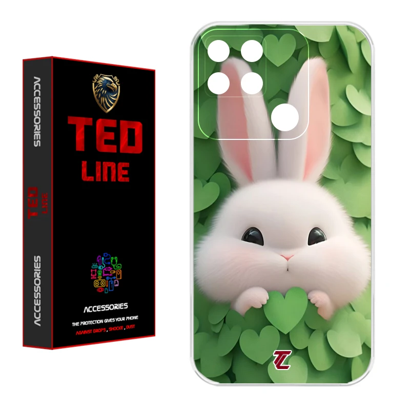 کاور تد لاین طرح خرگوش پشمالو 1109 مناسب برای گوشی موبایل شیائومی Redmi 10A / 9C