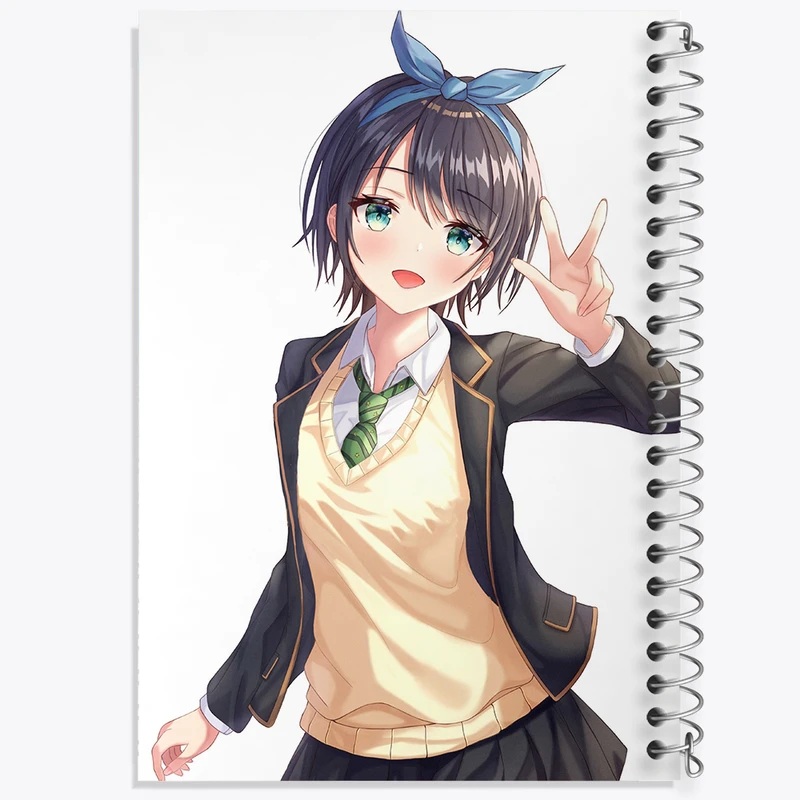 دفتر ژورنال نویسی 50 برگ خندالو مدل نقطه ای طرح روکا انیمه کانوجو اوکاری کد 34818