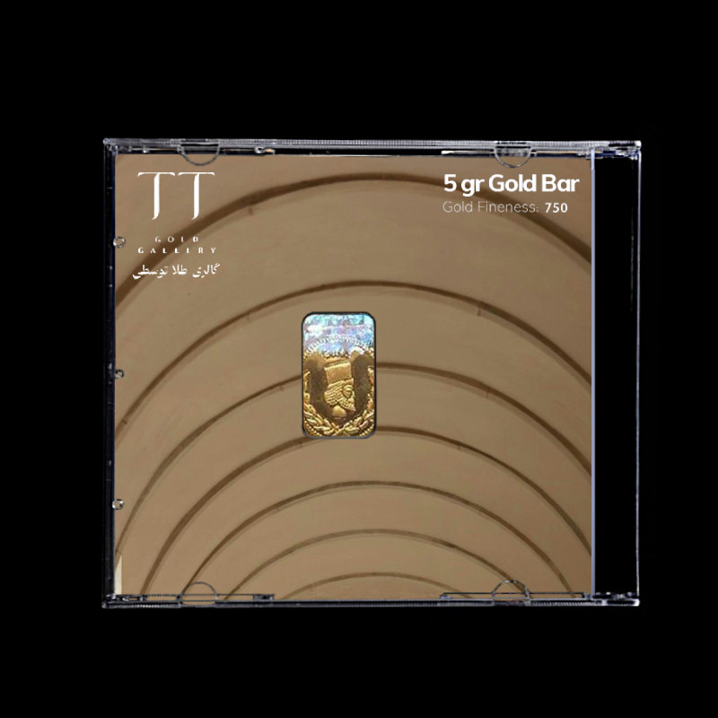 شمش طلا 18 عیار گالری طلا توسطی مدل BE71B7