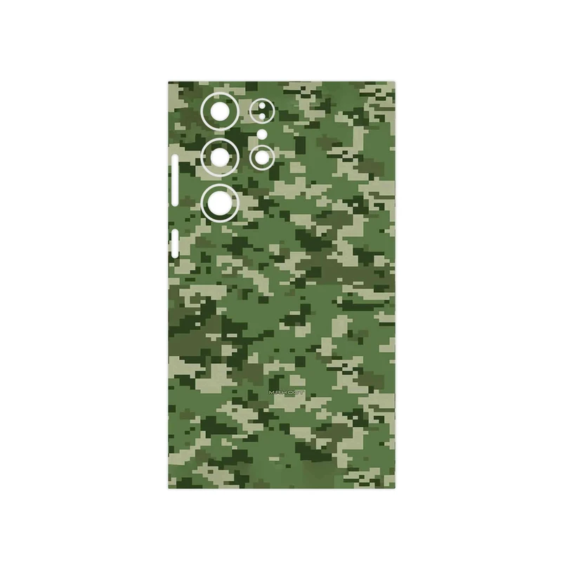 برچسب پوششی ماهوت مدل Army_Green_Pixel مناسب برای گوشی موبایل سامسونگ Galaxy S23 Ultra