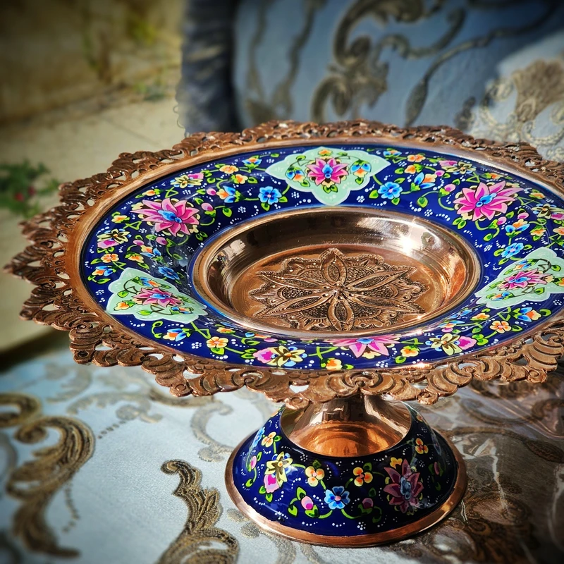 عکس شماره 2 : شیرینی خوری مسی مدل پرداز کد 26