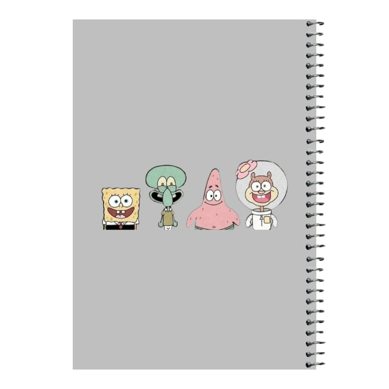 دفتر مشق 80 برگ اس جی مدل باب اسفنجی و دوستان کد۱   