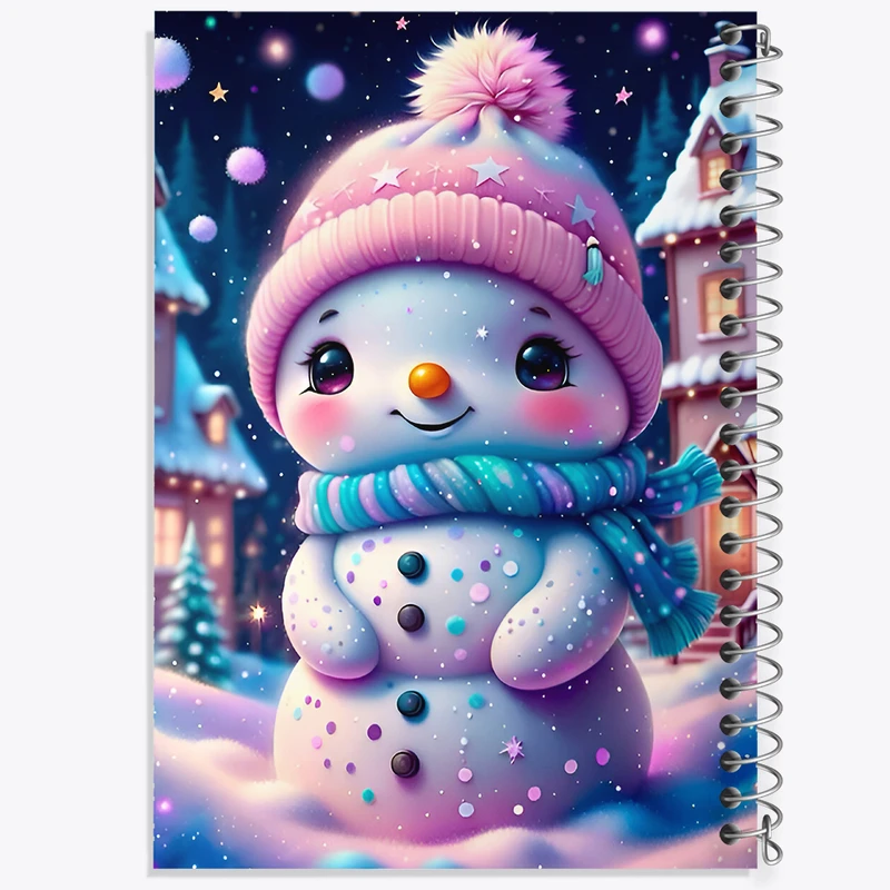 دفتر شطرنجی 50 برگ خندالو طرح آدم برفی بامزه کد F8406