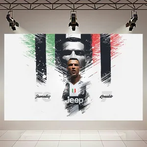 تابلو بوم مدل چرم مخمل طرح کریستیانو رونالدو یوونتوس کد AR3700